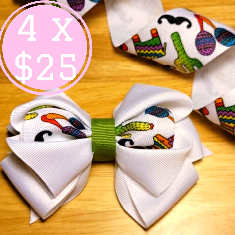 FIESTA white hair bow